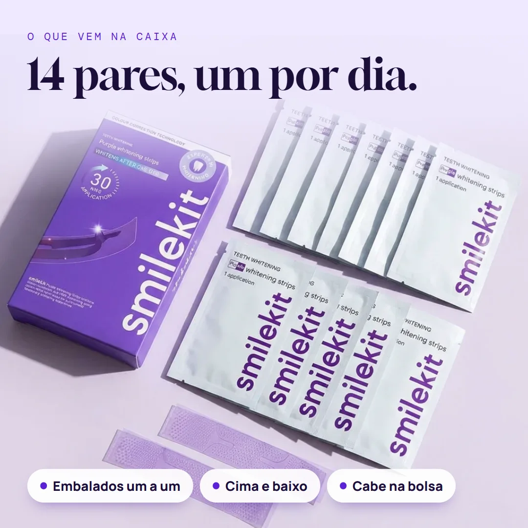 O que vem na caixa: 14 pares de películas embalados um a um